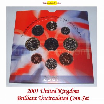 2001 Brilliant Uncirculated Coin Set - Click Image to Close